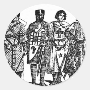 Mediaeval Knights Classic Round Sticker