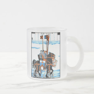 Mediaeval Knights Frosted Glass Mug