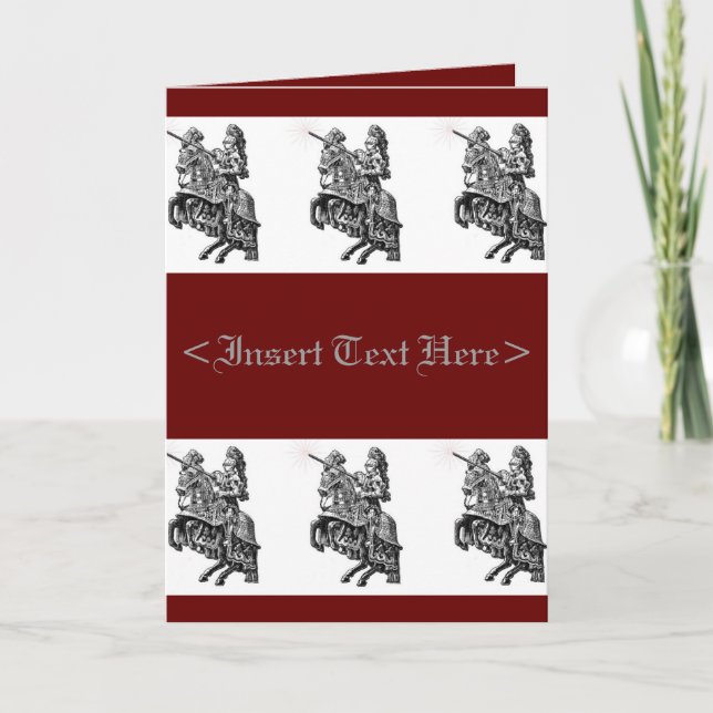 Mediaeval Knights Greeting Card (Front)