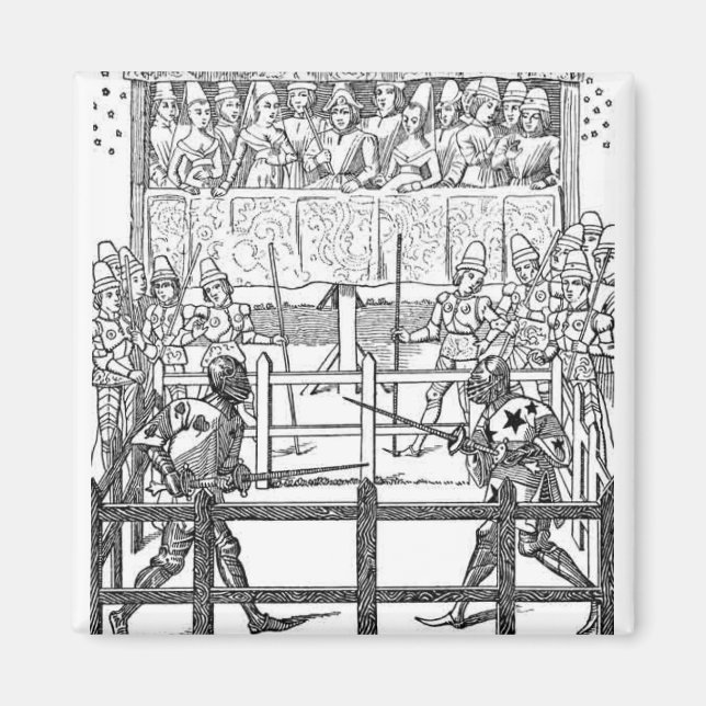 Mediaeval Knights Jousting Magnet (Front)