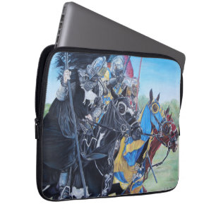 mediaeval knights jousting on horses historic art laptop sleeve