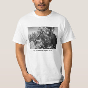 mediaeval knights jousting on horses historic art T-Shirt