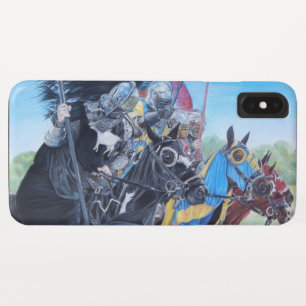 mediaeval knights jousting on horses historic iPhone XS max case