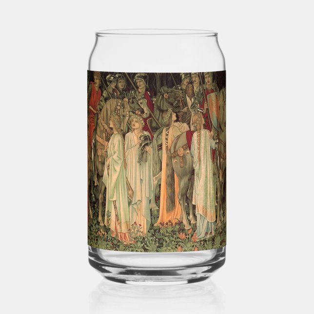 Mediaeval Knights of the Round Table Can Glass (Front)