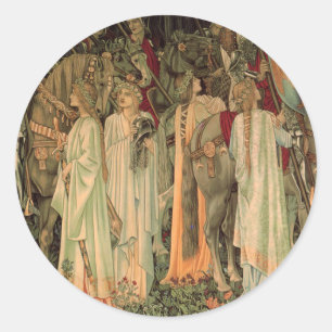 Mediaeval Knights of the Round Table Classic Round Sticker