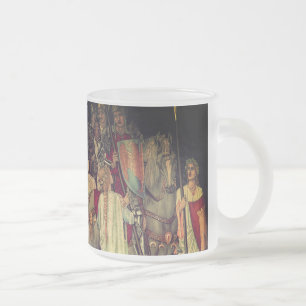 Mediaeval Knights of the Round Table Frosted Glass Coffee Mug