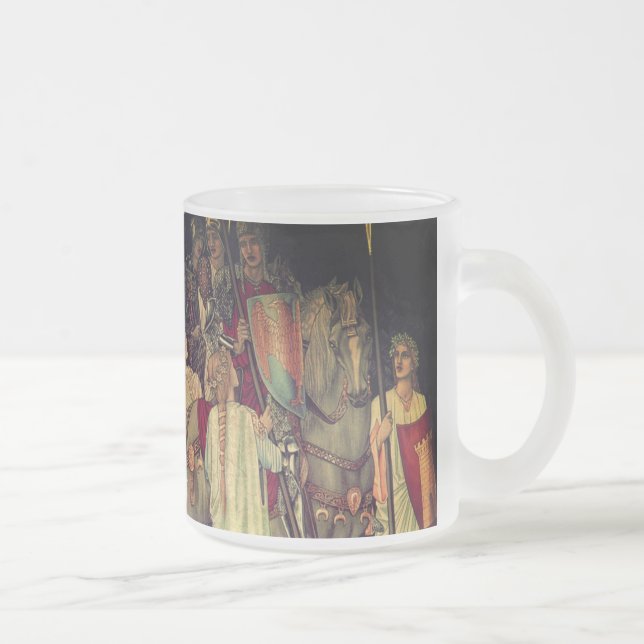 Mediaeval Knights of the Round Table Frosted Glass Coffee Mug (Right)