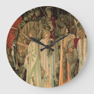 Mediaeval Knights of the Round Table Large Clock