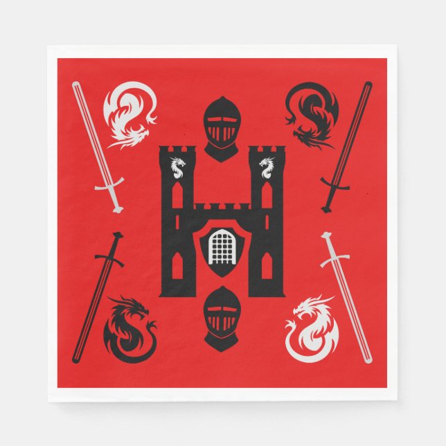 Mediaeval Knights Of The Round Table Napkin (Front)