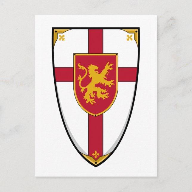 Mediaeval Knights Shield Postcard (Front)