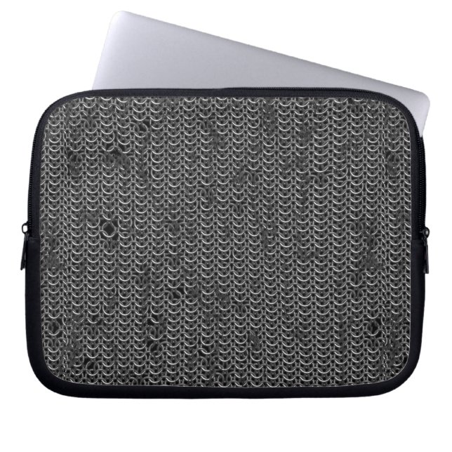 Mediaeval Knights Templar Chain Mail effect Laptop Sleeve (Front)