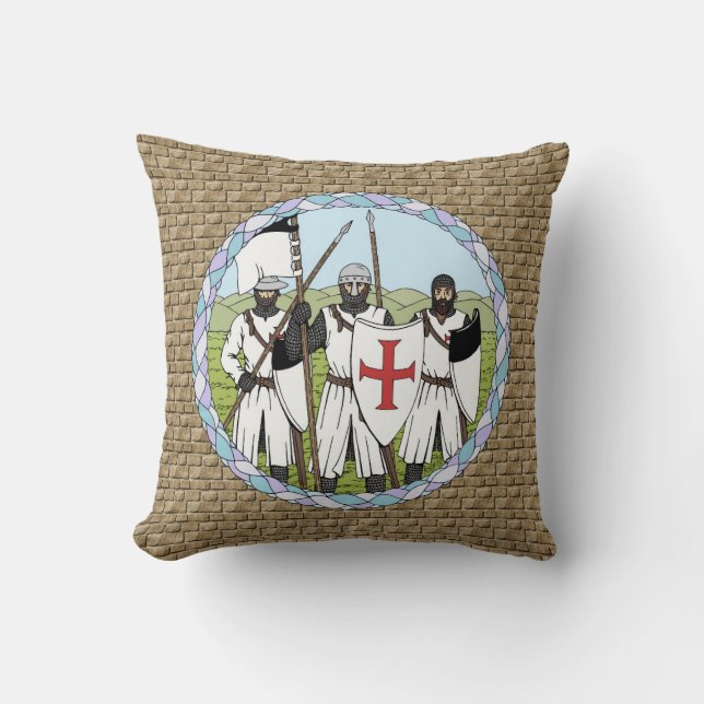 Mediaeval Knights Templar Cushion (Front)
