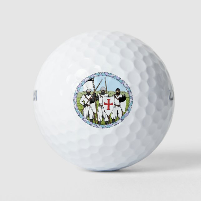 Mediaeval Knights Templar Golf Balls (Front)