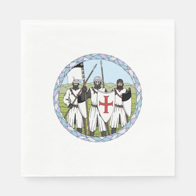 Mediaeval Knights Templar Napkin (Front)