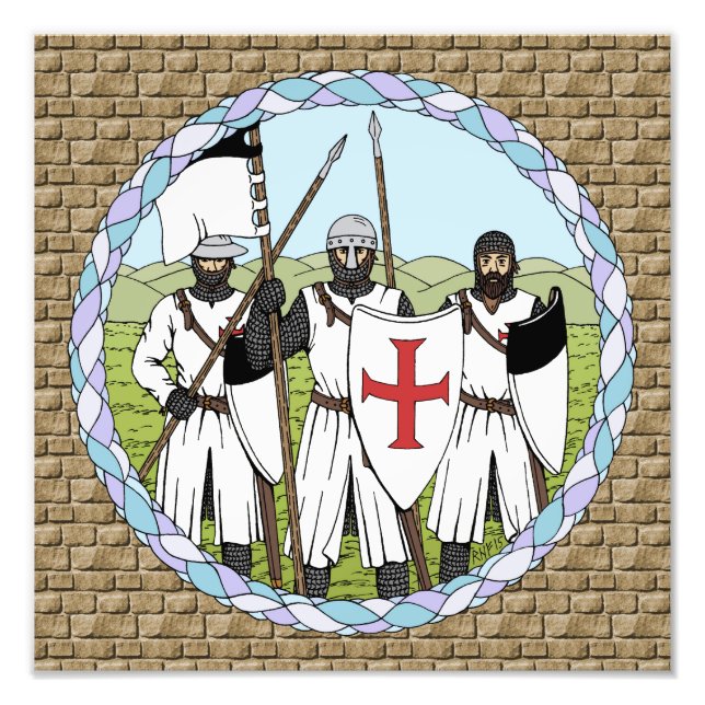 Mediaeval Knights Templar Photo Print (Front)