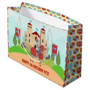 Mediaeval Knights Tournament Birthday Party Large Gift Bag
