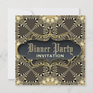 Mediaeval Lace Elegance Dinner Party Invite