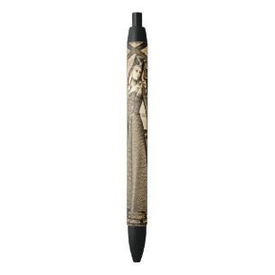 Mediaeval Lady Black Ink Pen