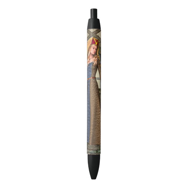 Mediaeval Lady Black Ink Pen (Front Vertical)