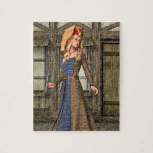Mediaeval Lady Jigsaw Puzzle