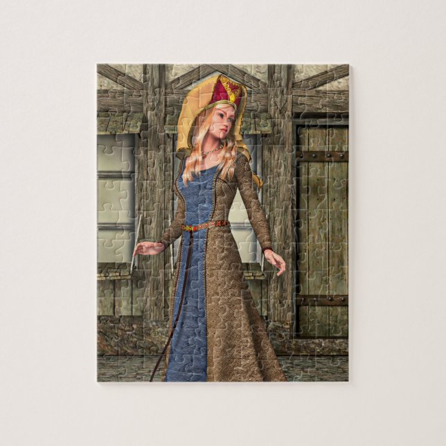 Mediaeval Lady Jigsaw Puzzle (Vertical)
