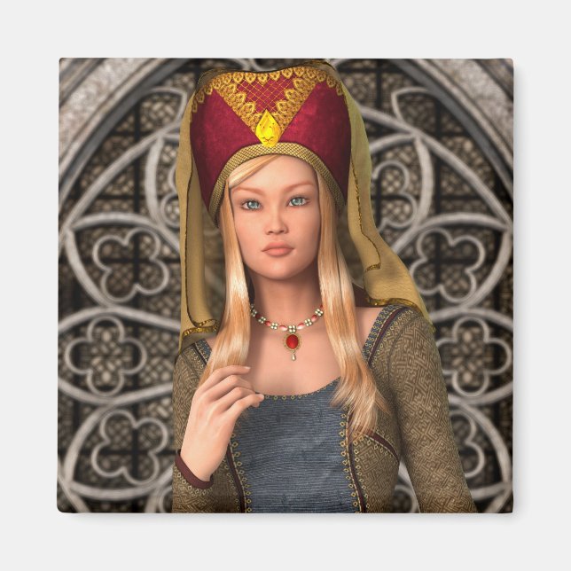 Mediaeval Lady Magnet (Front)