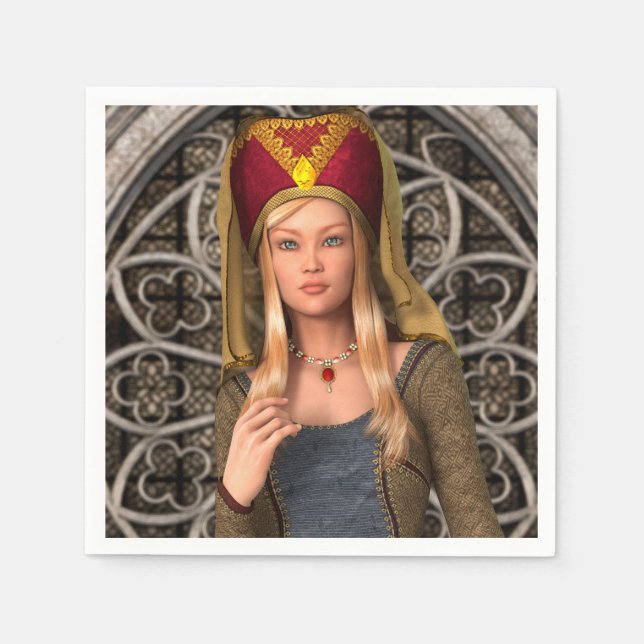 Mediaeval Lady Napkin (Front)
