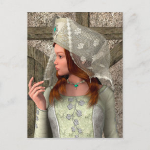 Mediaeval Lady Postcard