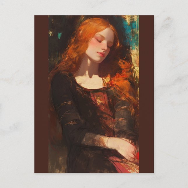 Mediaeval Lady postcard (Front)