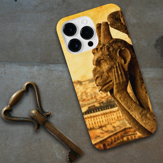 Mediaeval Le Stryge Gargoyle at Notre Dame, Paris iPhone Case (Creator Uploaded)