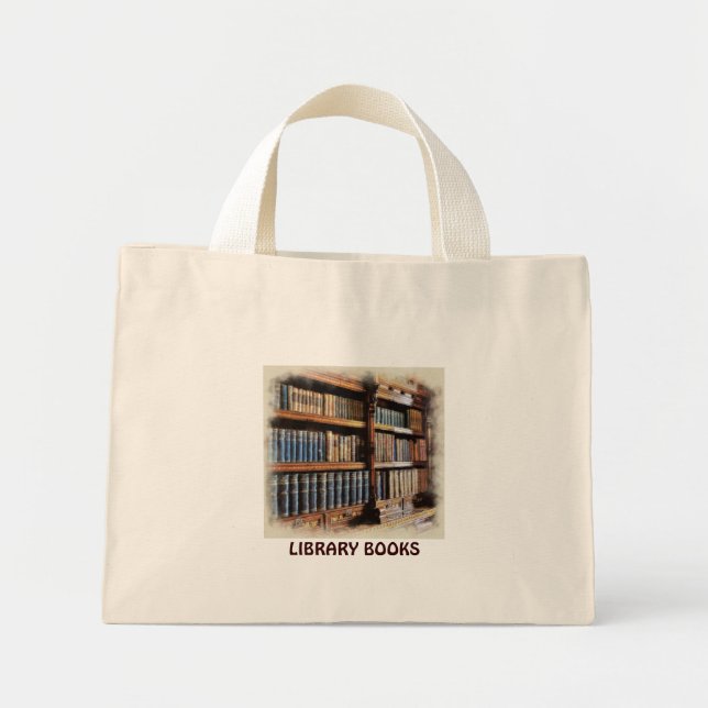 Mediaeval Library and Books of Antiquity Artwork Mini Tote Bag (Front)