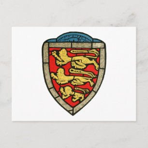 Mediaeval Lions Crest Postcard