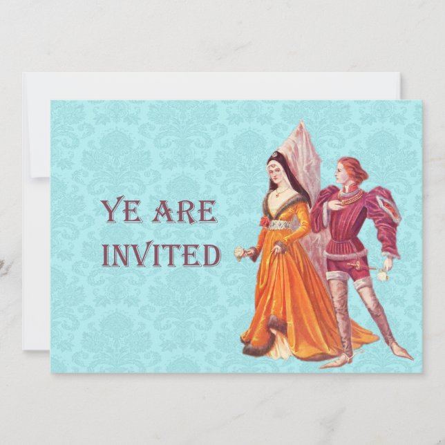 Mediaeval Lord and Lady Invitation (Front)