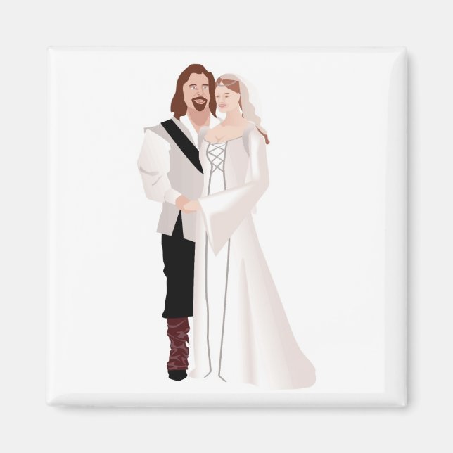 Mediaeval Lord And Lady Magnet (Front)