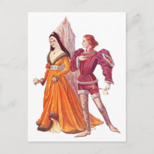 Mediaeval Lord and Lady Postcard
