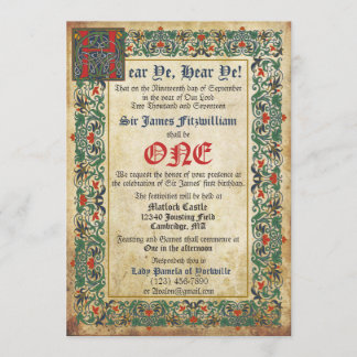 Mediaeval Manuscript Birthday Invitation