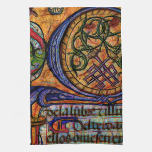 Mediaeval Manuscript Detail Tea Towel