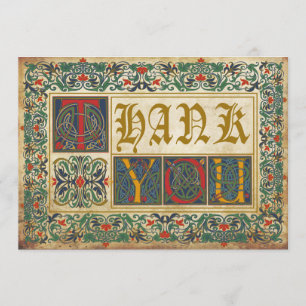 Mediaeval Manuscript Goth Thank You Card