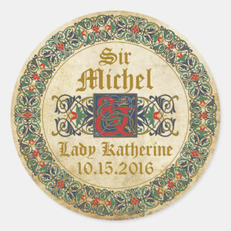 Mediaeval Manuscript Goth Wedding Label