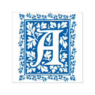 Mediaeval Manuscript Letter A Monogram Self-inking Stamp