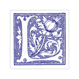 Mediaeval Manuscript Letter L Monogram Self-inking Stamp
