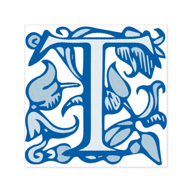 Mediaeval Manuscript Letter T Self-inking Stamp (Design)