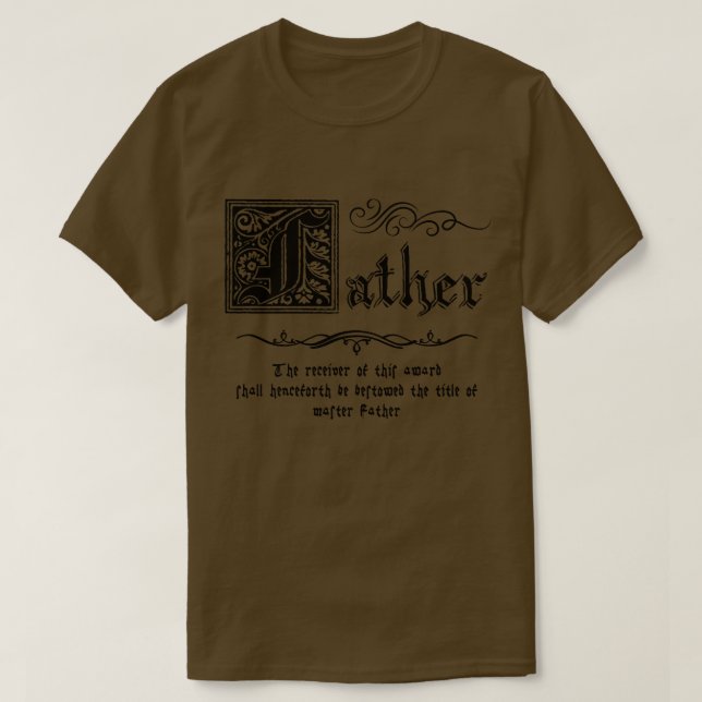 Mediaeval Master Father T-Shirt (Design Front)