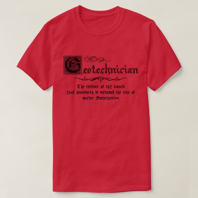 Mediaeval Master Geotechnician T-Shirt (Design Front)