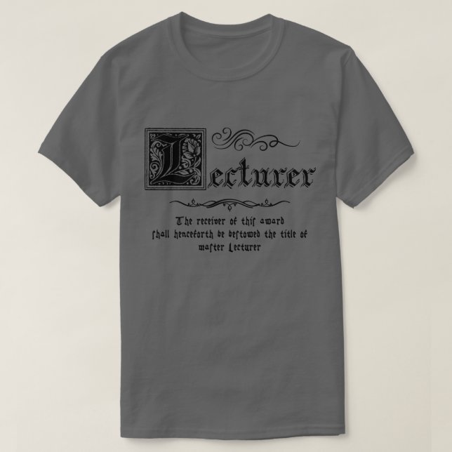 Mediaeval Master Lecturer T-Shirt (Design Front)