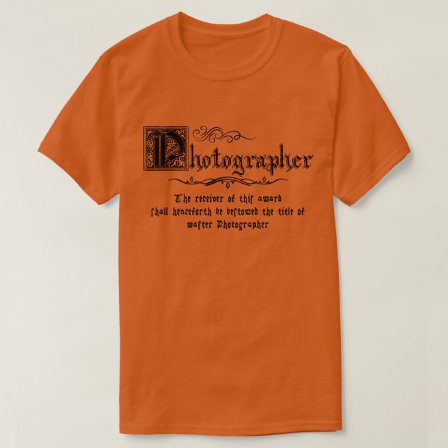 Mediaeval Master Photographer T-Shirt (Design Front)