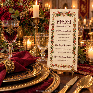 Mediaeval Menu Royal Feast Renaissance