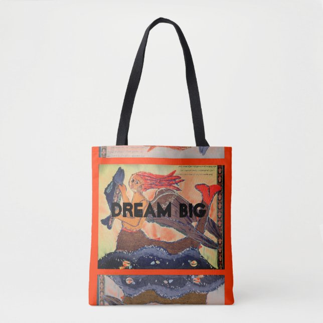 Mediaeval Mermaid Dream Big Tote Bag (Front)