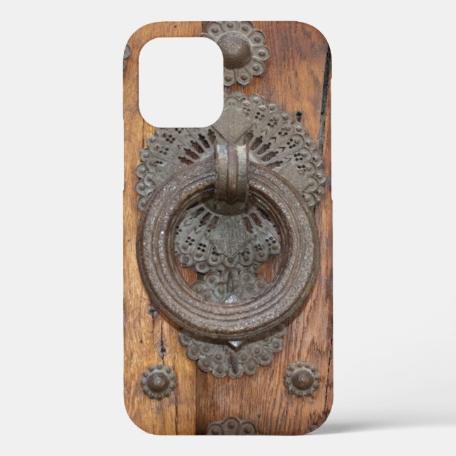 Mediaeval Metal Knocker on Old Wooden Door  Case-M Case-Mate iPhone Case (Back)