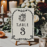 Mediaeval Middle Ages Engraving Fantasy Wedding  Table Number<br><div class="desc">Medival Middle Ages Engraving Fantasy Wedding</div>